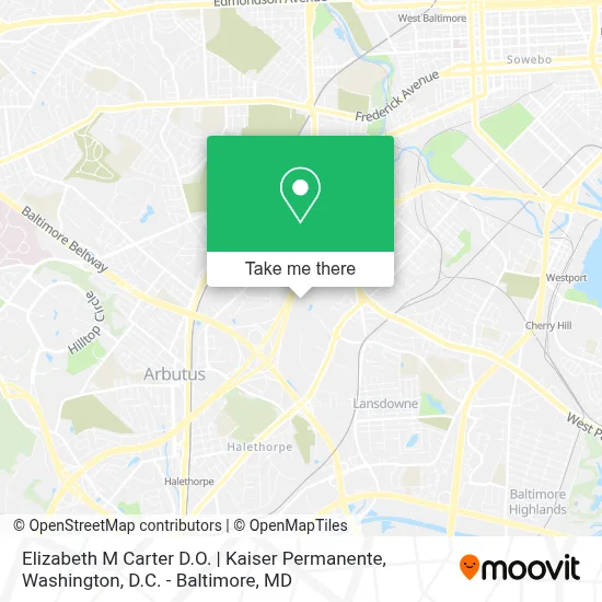 Elizabeth M Carter D.O. | Kaiser Permanente map
