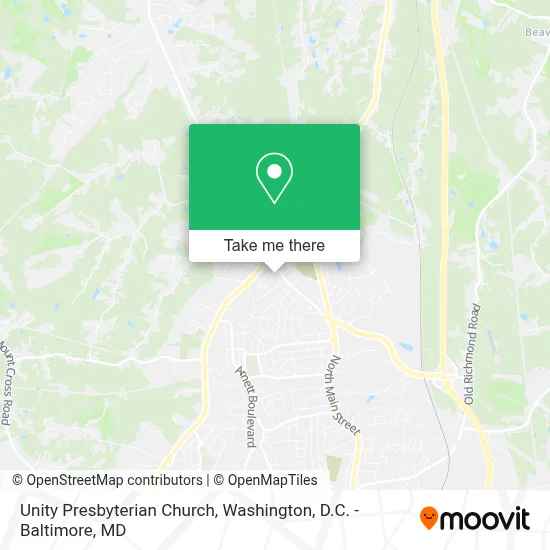 Unity Presbyterian Church map