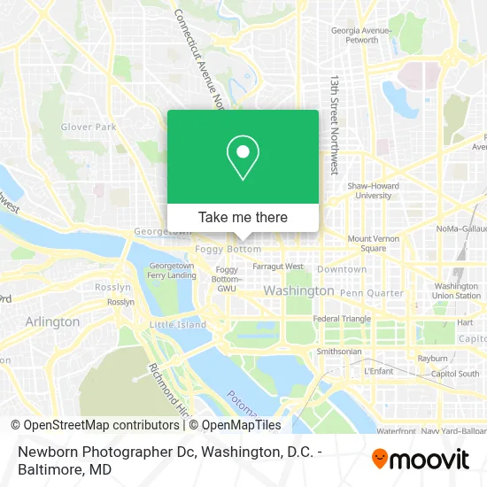 Newborn Photographer Dc map