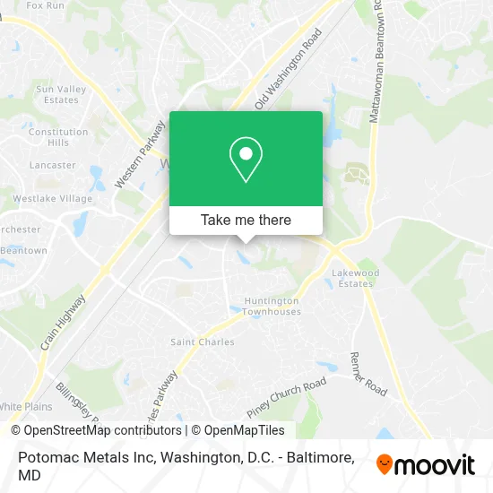 Potomac Metals Inc map