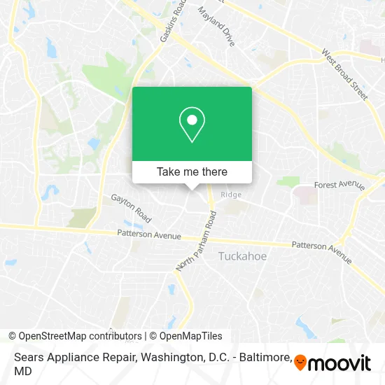 Sears Appliance Repair map