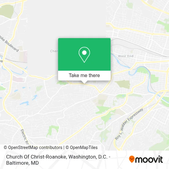Church Of Christ-Roanoke map
