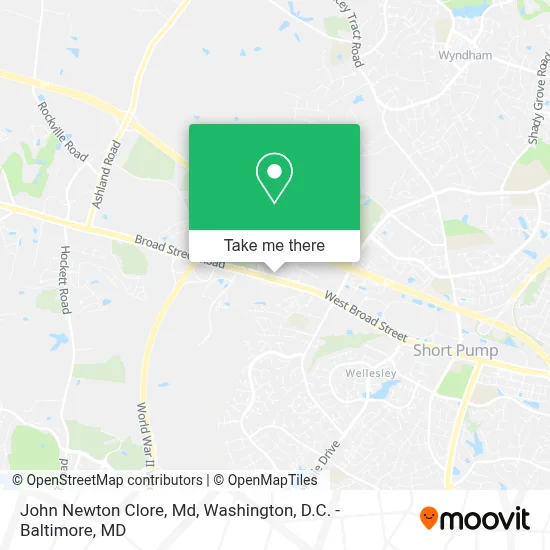 John Newton Clore, Md map