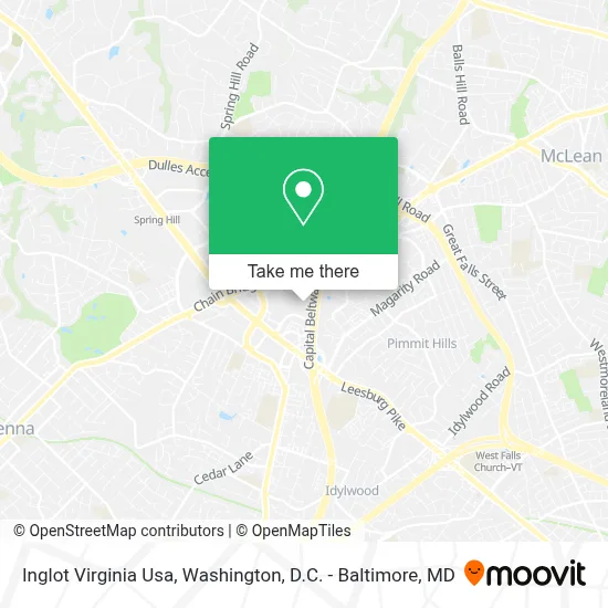 Inglot Virginia Usa map