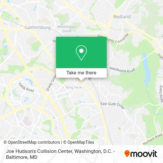 Joe Hudson's Collision Center map
