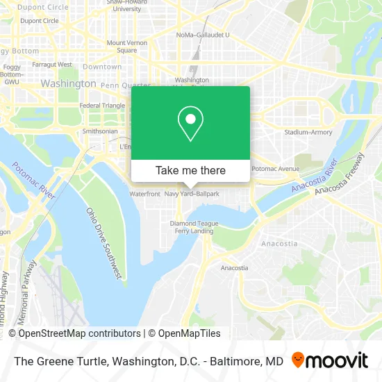 The Greene Turtle map