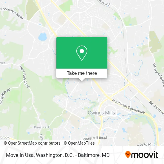 Move In Usa map