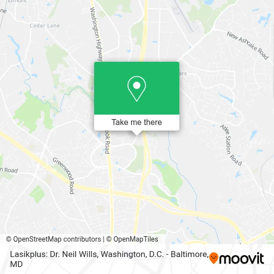 Lasikplus: Dr. Neil Wills map