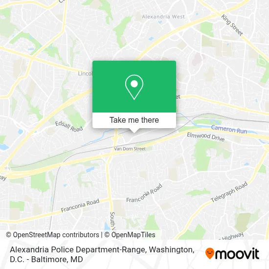 Alexandria Police Department-Range map