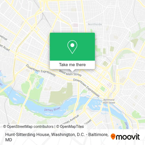 Hunt-Sitterding House map