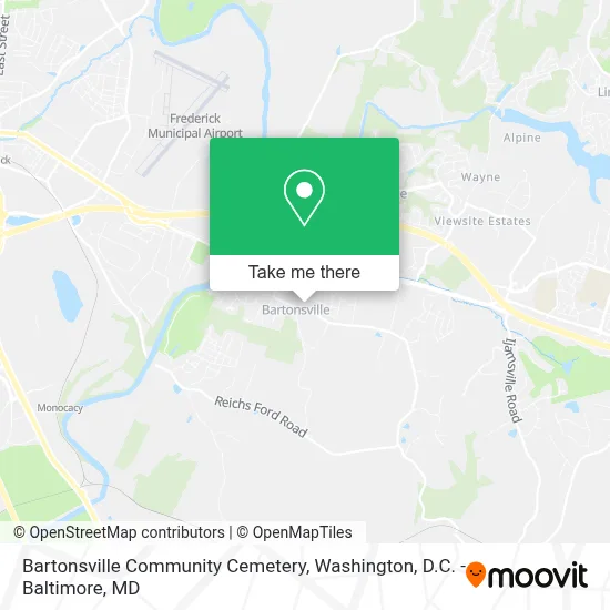 Bartonsville Community Cemetery map