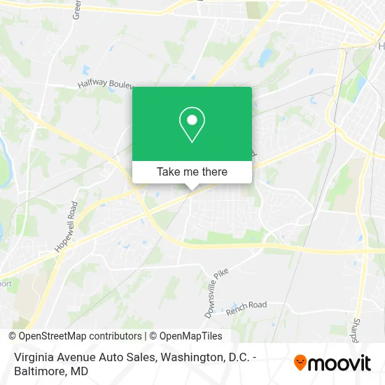 Virginia Avenue Auto Sales map