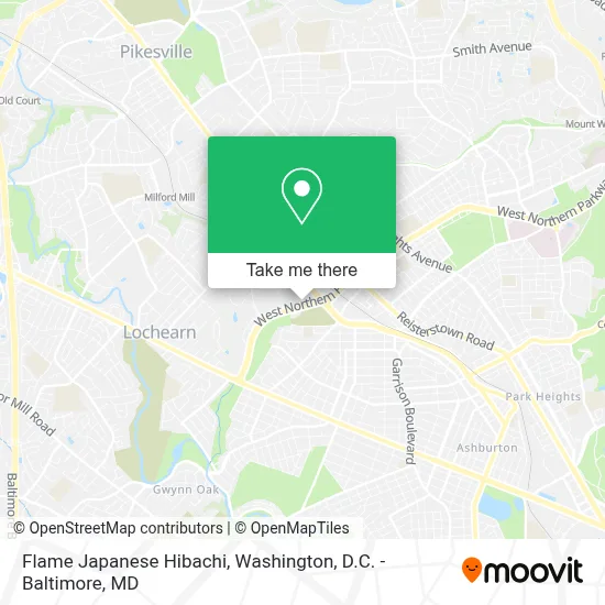 Flame Japanese Hibachi map