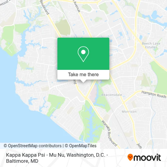 Kappa Kappa Psi - Mu Nu map