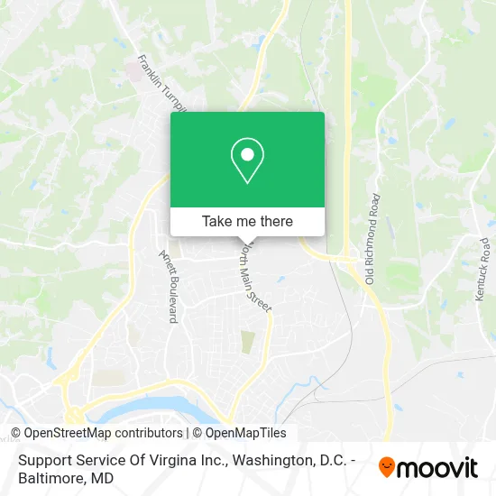 Support Service Of Virgina Inc. map