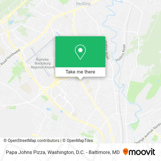 Papa Johns Pizza map