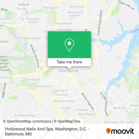 Hollywood Nails And Spa map