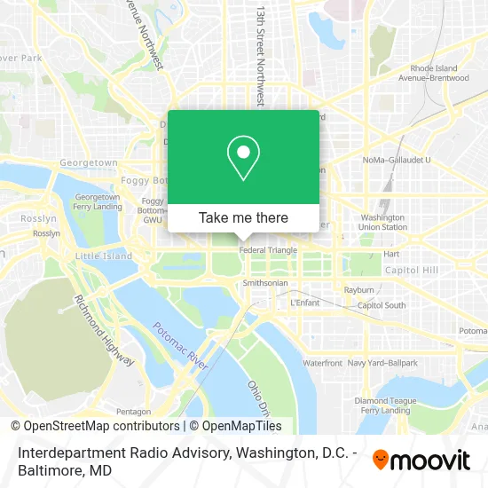 Interdepartment Radio Advisory map