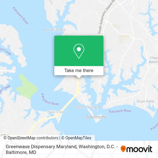 Greenwave Dispensary Maryland map
