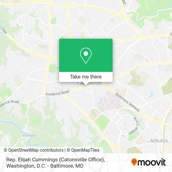Rep. Elijah Cummings (Catonsville Office) map