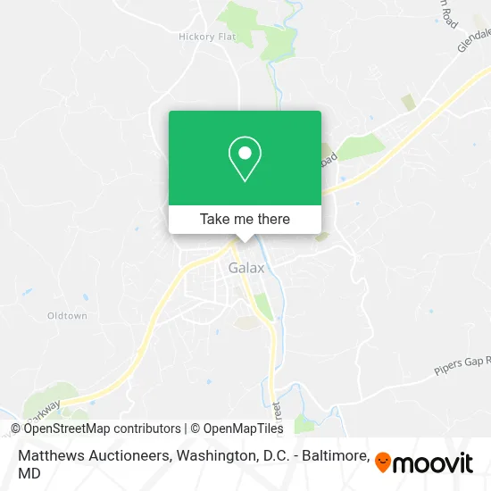 Matthews Auctioneers map
