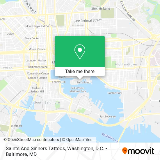 Saints And Sinners Tattoos map