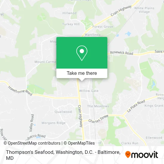 Thompson's Seafood map