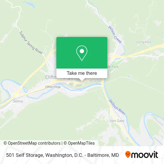 501 Self Storage map