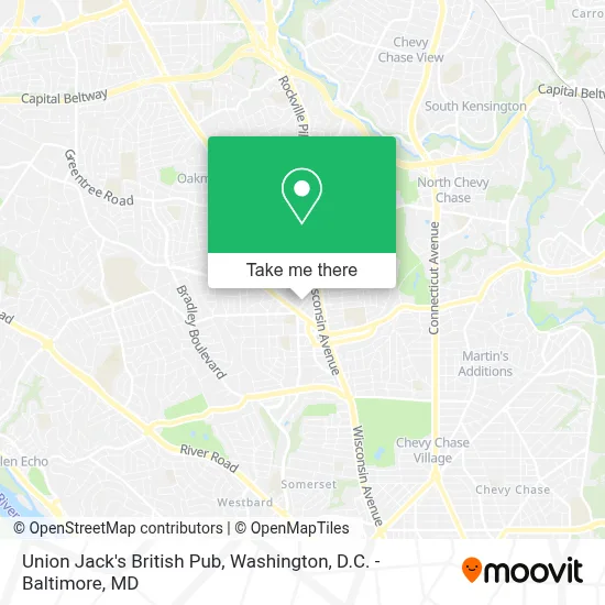 Union Jack's British Pub map