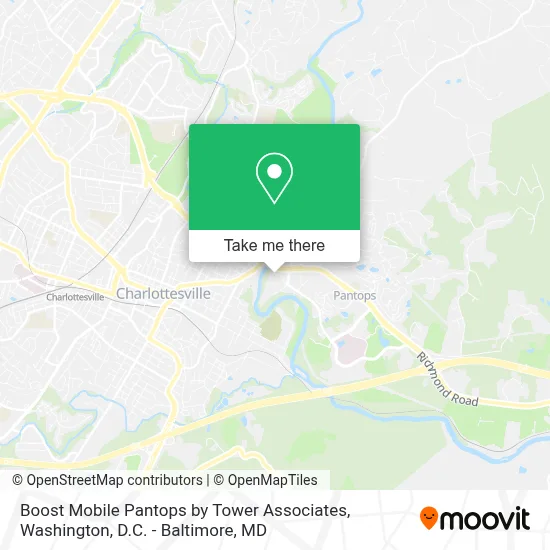 Boost Mobile Pantops by Tower Associates map