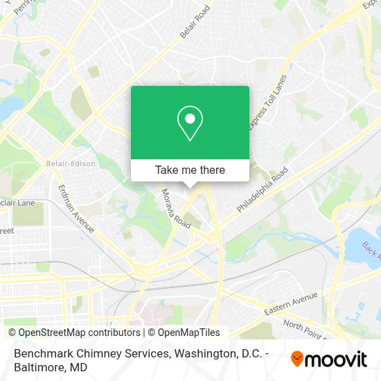 Benchmark Chimney Services map