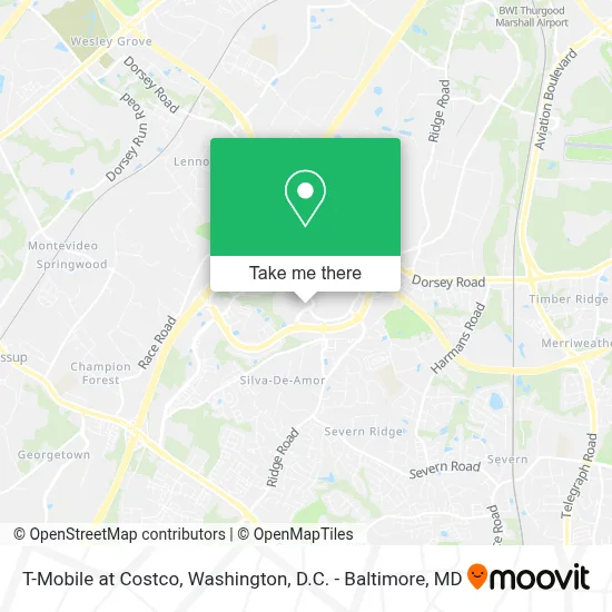 T-Mobile at Costco map