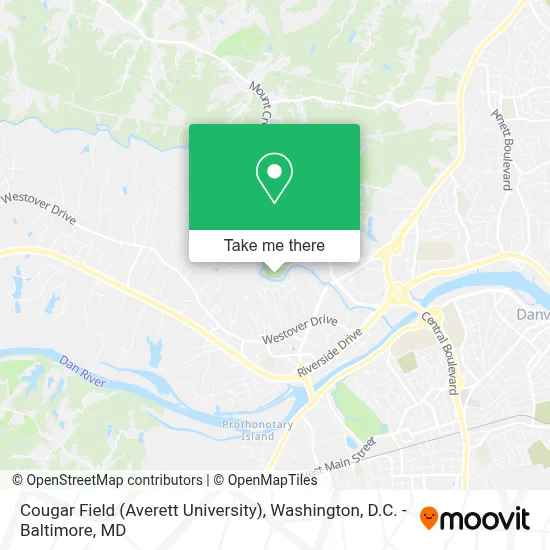 Cougar Field (Averett University) map