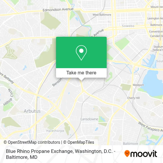 Blue Rhino Propane Exchange map