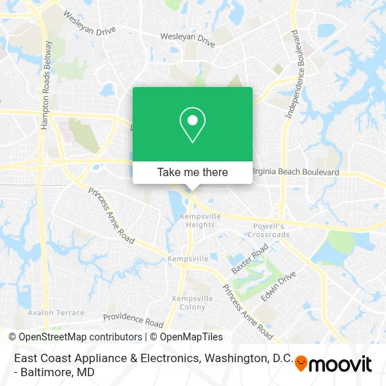 East Coast Appliance & Electronics map