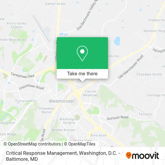 Critical Response Management map
