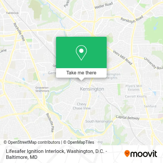 Lifesafer Ignition Interlock map