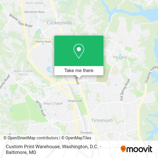 Custom Print Warehouse map