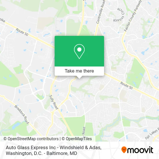 Auto Glass Express Inc - Windshield & Adas map