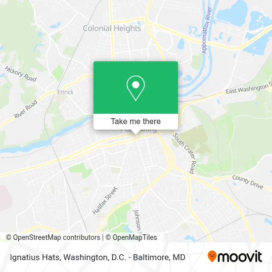 Ignatius Hats map