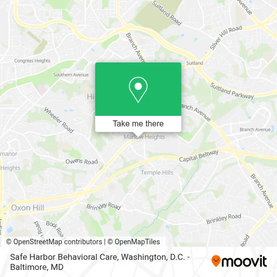 Safe Harbor Behavioral Care map