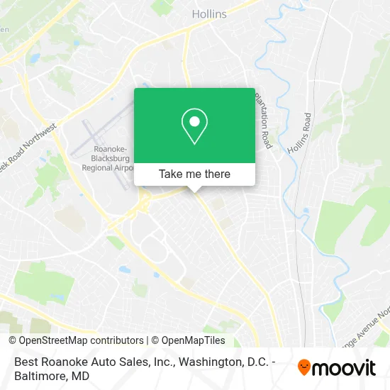 Best Roanoke Auto Sales, Inc. map