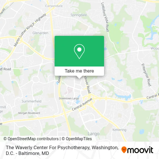 The Waverly Center For Psychotherapy map