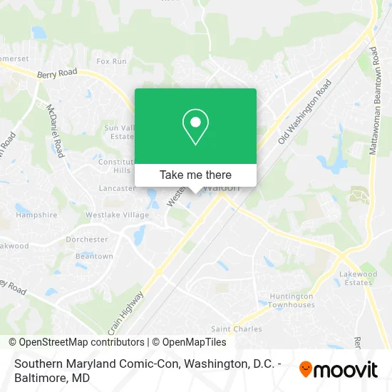 Southern Maryland Comic-Con map