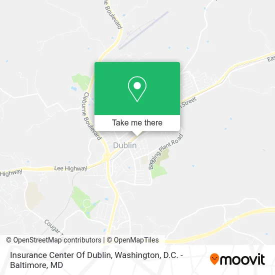 Insurance Center Of Dublin map