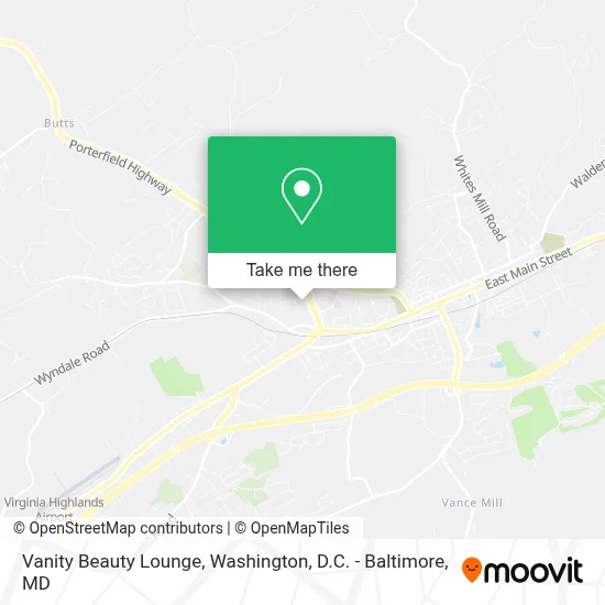 Vanity Beauty Lounge map