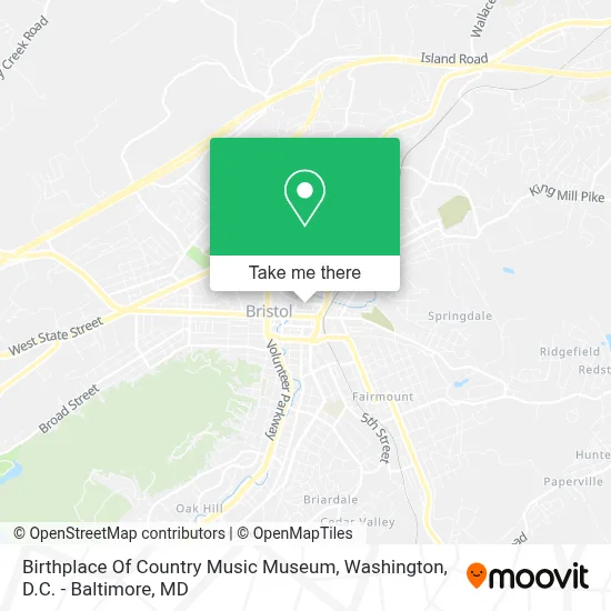 Birthplace Of Country Music Museum map