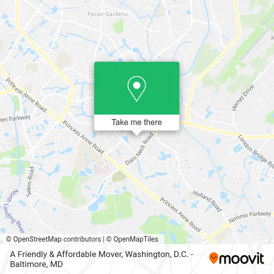 A Friendly & Affordable Mover map