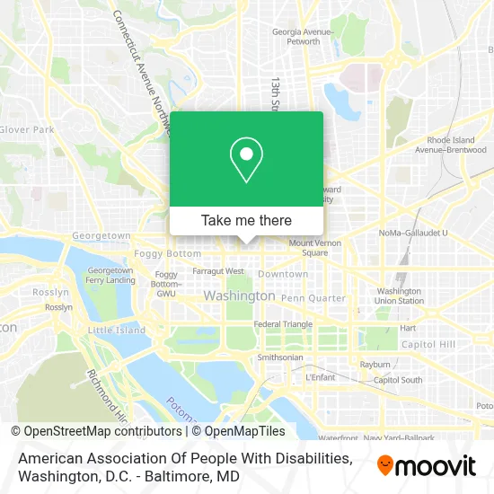 American Association Of People With Disabilities map