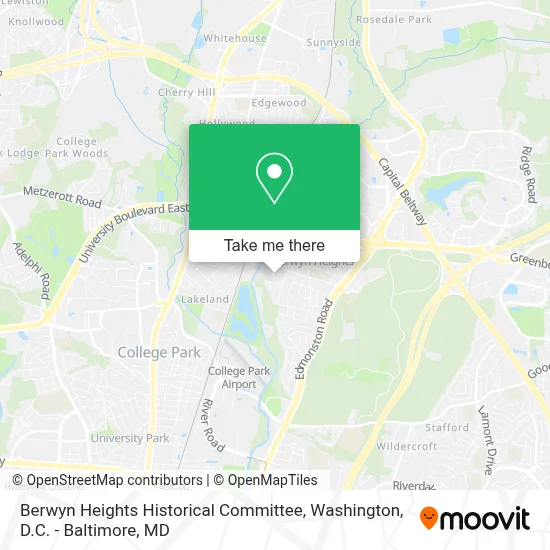 Berwyn Heights Historical Committee map